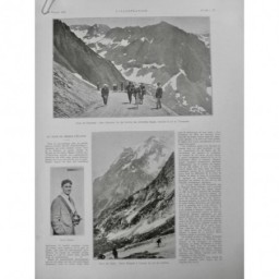 1923 VELO TOUR DE FRANCE PYRENEES COL TOURMALET GALIBIER PELISSIER ALAVOINE