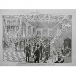 1885 FI DANEMARCK MARIAGE SALLE RECEPTION MARIE D'ORLEANS PRINCE VALDEMAR EU