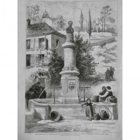 1872 MI JUSTICE MONUMENT BUSTE FONTAINE JURISCONSULTE DESIRE DALLOZ