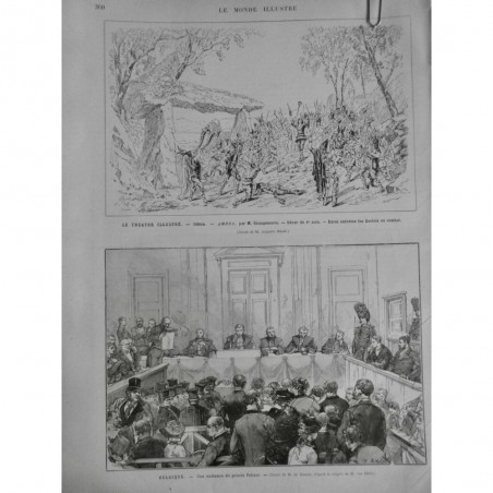 1882 MI JUSTICE BELGIQUE AUDIENCE PROCES PELTZER AVOCAT JUGE GREFFIER