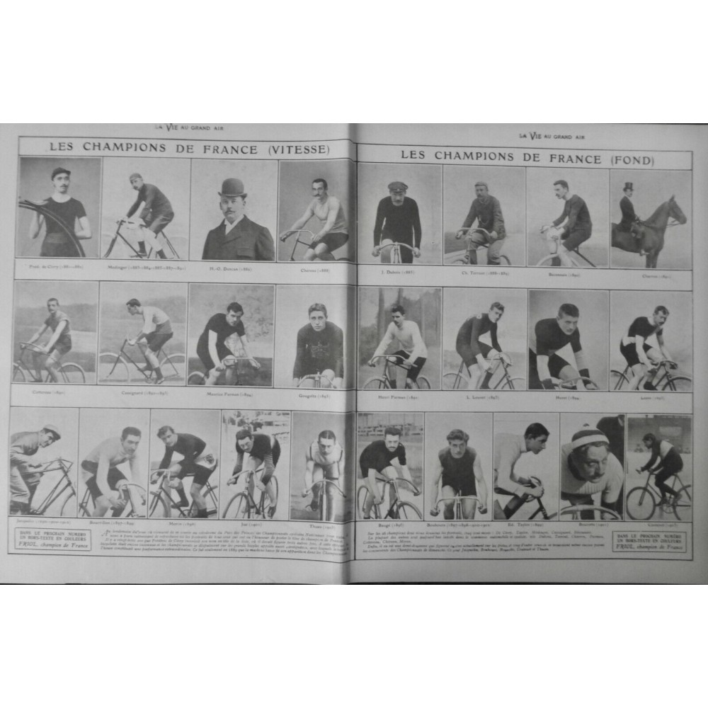 1904 VELO VILLE DE PARIS CHAMPIONS FRANCE PORTRAITS