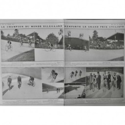 1911 VELO VILLE DE PARIS CHAMPIO MONDE ELLEGAARD BICYCLETTE TERROT