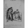 1854 DAUMIER GRAVURE ROBERT MACAIRE DOT PERDUE MAUVAIS PLACEMENT