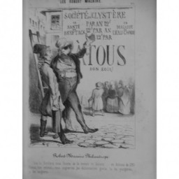 1854 DAUMIER GRAVURE ROBERT MACAIRE ACTION ACTIONNAIRE PHILANTROPIE