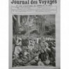 1881 JV DANSE FEU CEREMONIE RELIGIEUSE INDIEN SECTE BOUDHA