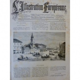 1879 HONGRIE SZEGEDIN CATASTROPHE INONDATION THEISS DIGUE