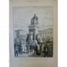 1887 HONGRIE BUDAPEST STATUE DEAK S.M FRANCOIS-JOSEPH DESSIN TINAYRE