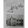 1896 HONGRIE BUDAPEST EXPOSITION CONSTRUCTION STYLE GOTHIQUE RENAISSANCE