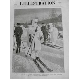 1929 I SKI SAUT ARMEE NORVEGIENNE SKIEUR CAMOUFLÉ PATROUILLE