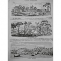 1860 ILE SALUT GUYANE BAGNE RELEGATION PENITENTIER CAYENNE BAGNARD 4 JOURNAUX