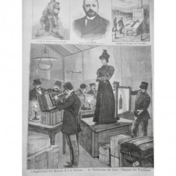 1897 RADIO RAYON X DOUANE FRAUDEUSE RADIATION ROENTGEN ECRAN LUMIERE 2 JOURNAUX