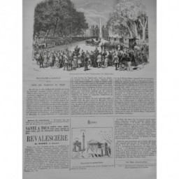 1876 MARSEILLE TRAMWAY RAIL VOIE VOITURE COMPARTIMENT LIGNE PRADO 2 JOURNAUX