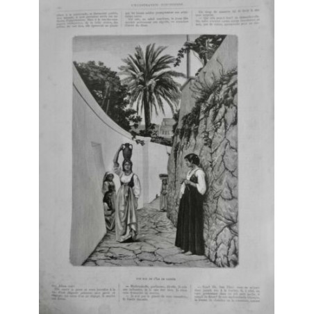 1881 IE ILE CAPREE GOLFE NAPLES MURAILLE TIBERE