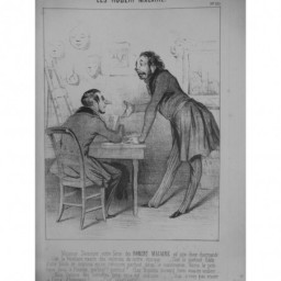 1854 DAUMIER GRAVURE ROBERT MACAIRE REPRODUCTION COPIE FAUSSAIRE