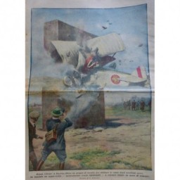 1925 DC AVIATION DAYTON OHIO TECHNICIEN ACCIDENT AVION MUR CIMENT