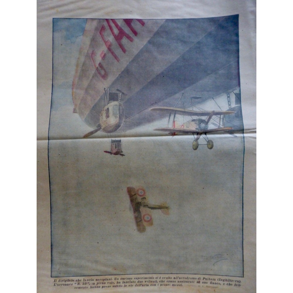 1926 DC AVIATION ZEPPELIN LANCEUR AVION AERODROME PULHAM ANGLETERRE