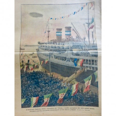 1926 DC BATEAU NORGE UMBERTO NOBILE RETOUR NAPLES CERCLE POLAIRE ARCTIQUE