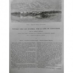 1874 TM ZANZIBAR MOMBAZE VOYAGE OUANIKA CÔTE ZANGUEBAR EQUIPAGE BATEAU GUILLAUME