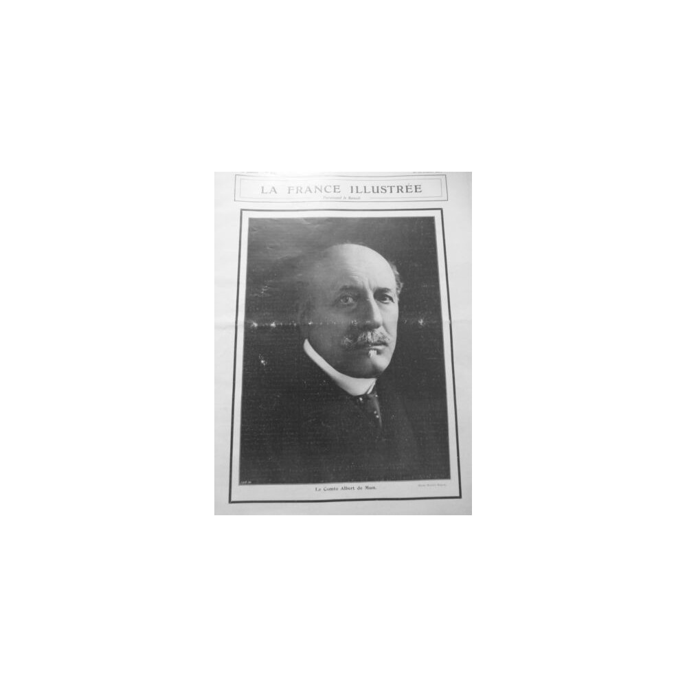 1914 FI COMTE ALBERT DE MUN PORTRAIT BIOGRAPHIE CARRIERE