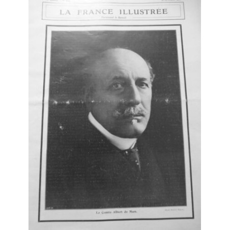 1914 FI COMTE ALBERT DE MUN PORTRAIT BIOGRAPHIE CARRIERE