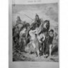 1872 I INVASION TABLEAU LUMINAIS JEUNE FILLE CAPTIVE LIEN GUERRIER LANCE ESCLAVE