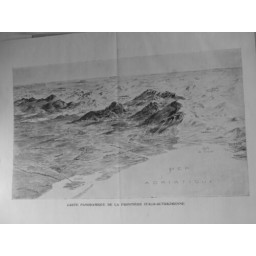 1915 FI GUERRE CARTE PANORAMIQUE FRONTIERE ITALO AUTRICHIENNE