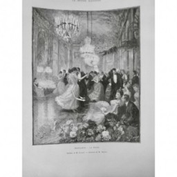 1890 MI PEINTURE LA VALSE TABLEAU GILBERT GRAVURE BAUDE