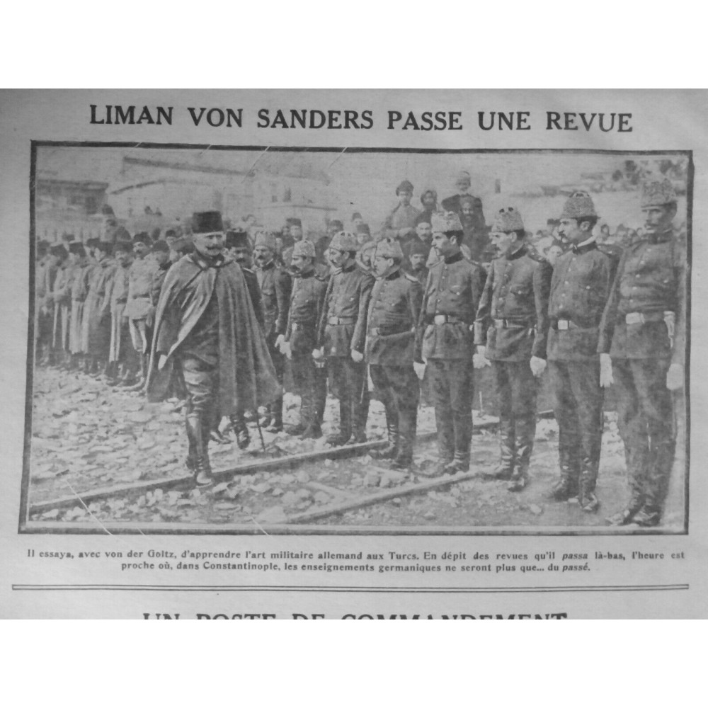 1915 04 LIMAN VON SANDERS REVUE VON DER GOLTZ APPRENTISSAGE TURC