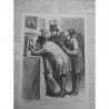 1863 MI DAUMIER DESSIN HOTEL VENTES AMATEUR LOUPE TABLEAU PEINTURE