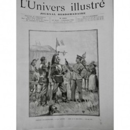 1890 UI MANOEUVRES CANTINE BOISSON RAVITAILLEMENT DESSIN MOREL