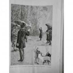 1890 UI DUEL LAGUERRE DEROULEDE REVOLVER ARRESTATION MARCHIENNES PLUIE