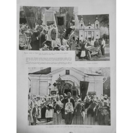 1942 I UKRAINE EGLISE VITEBSK RETABLISSEMENT CULTE ICONE BANNIERE