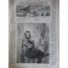 1859 I GAVARNI DESSIN DEBARDEUSE CULOTTE FEMME PIPE NEUVE POELE