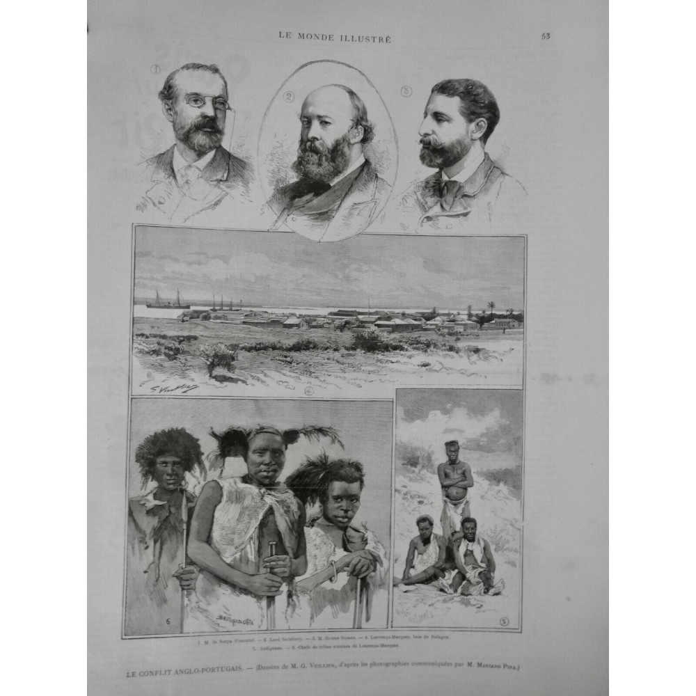 1890 MI CONFLIT ANGLO-PORTUGAIS SERPA PIMENTEL SALISBURY GOMES INDIGENE