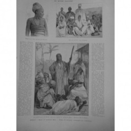 1892 MI AFRIQUE MISSION MIZON COURRIER ROYAL ZOUBIR INDIGENE NUPE FOULANIS