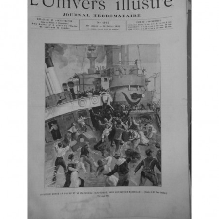 1892 UI CATASTROPHE COLLISION BATEAU HOCHE MARECHAL-CANROBERT MARSEILLE DESTEZ