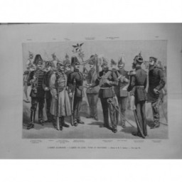 1892 UI ARMEE ALLEMANDE TYPES UNIFORMES DESSIN CARREY