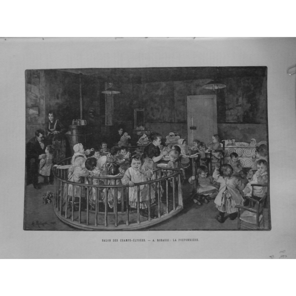 1892 UI ENFANT POUPONNIERE ROBAUDI PARC BARREAUX BOIS NOURRISSON