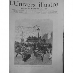 1891 UI MARCHAND FLEUR PARIS PRINTEMPS PANIER GARE ST-LAZARE DESSIN DESTEZ