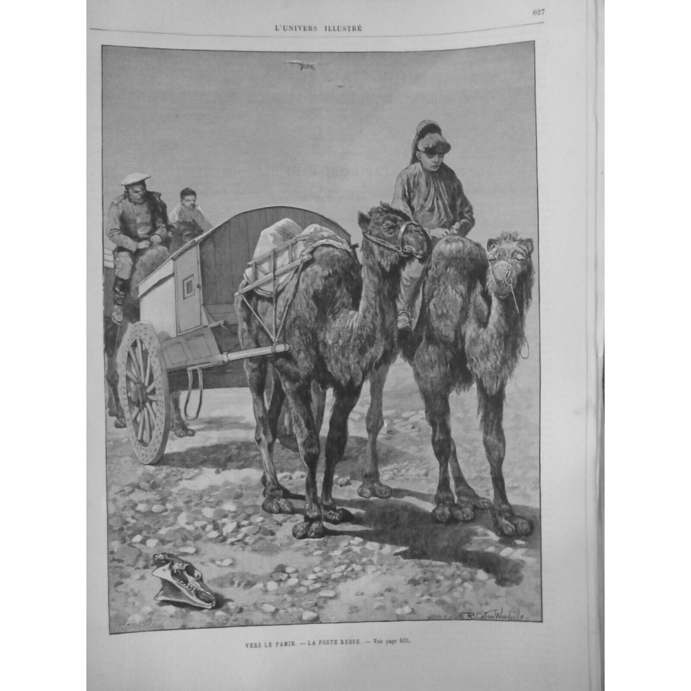 1891 UI PAMIR POSTE RUSSE DROMADAIRE CONVOI DESERT