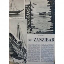 1954 PI ZANZIBAR VOILIERS COQUE POUPE SCULPTEE TRAVERSEE MERS NAVIGATEUR