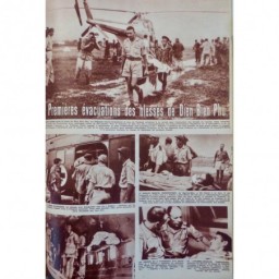 1954 PI HANOÏ CHUTE DIEN BIEN PHU GUERRE EVACUATION BLESSES HELICOPTERE