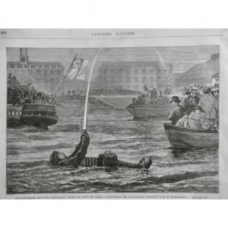 1874 UI NATATION SAUVETAGE APPAREIL MERRIMAN PORT CORK