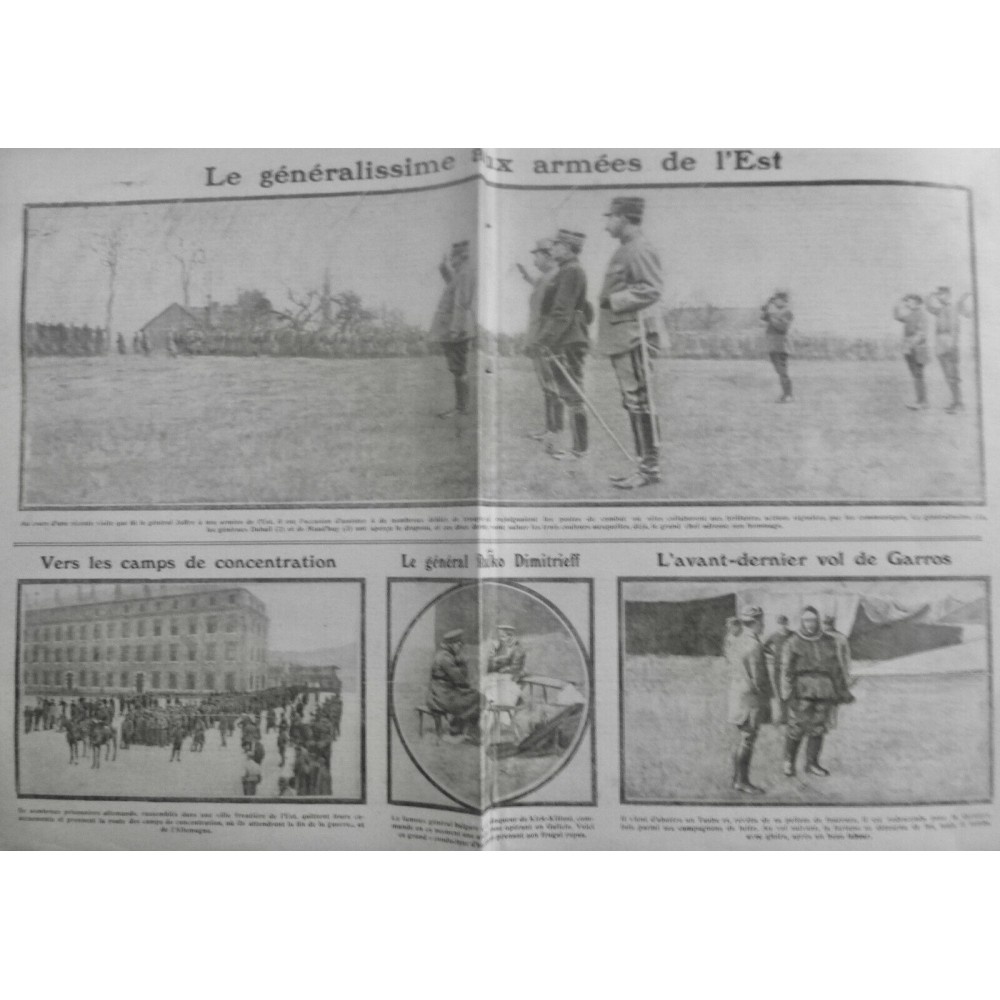 1915 E GARROS ROLAND GUERRE AERONAUTE VOL AVION