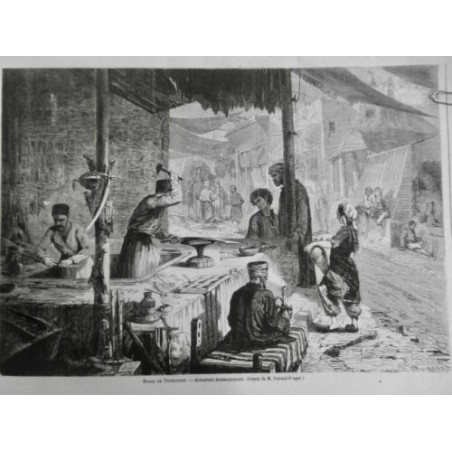 1861 MI ARMENIE BAZAR TREBIZONDE ARMURIER DEMASQUINEUR