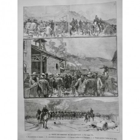 1886 UI DECAZEVILLE GREVE MINEUR ARRESTATION SOUBRIÉ