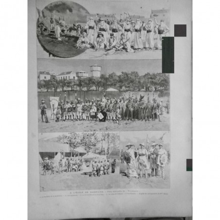 1893 I ECOLE SAINT-CYR FÊTE TRIOMPHE BAPTEME PROMOTION ROI DAHOMEY SIAMOIS