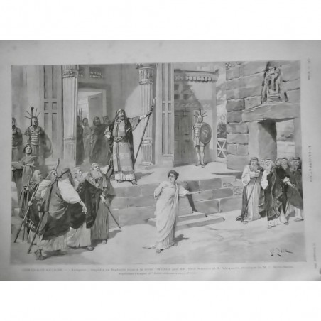 1893 I COMEDIE FRANCAISE ANTIGONE SOPHOCLE MEURICE VACQUERIE SAINT-SAENS