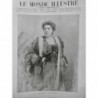 1897 MI ELEONORA DUSE PORTRAIT DESSIN DEDINA