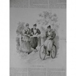 1893 MI MODE FEMME APPAREIL PHOTO BICYCLETTE COSTUME EXERCICE